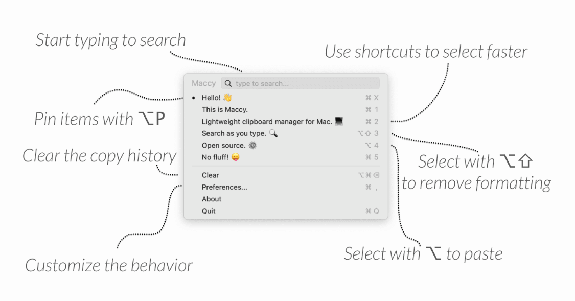 Maccy-Clipboard-History MacOs